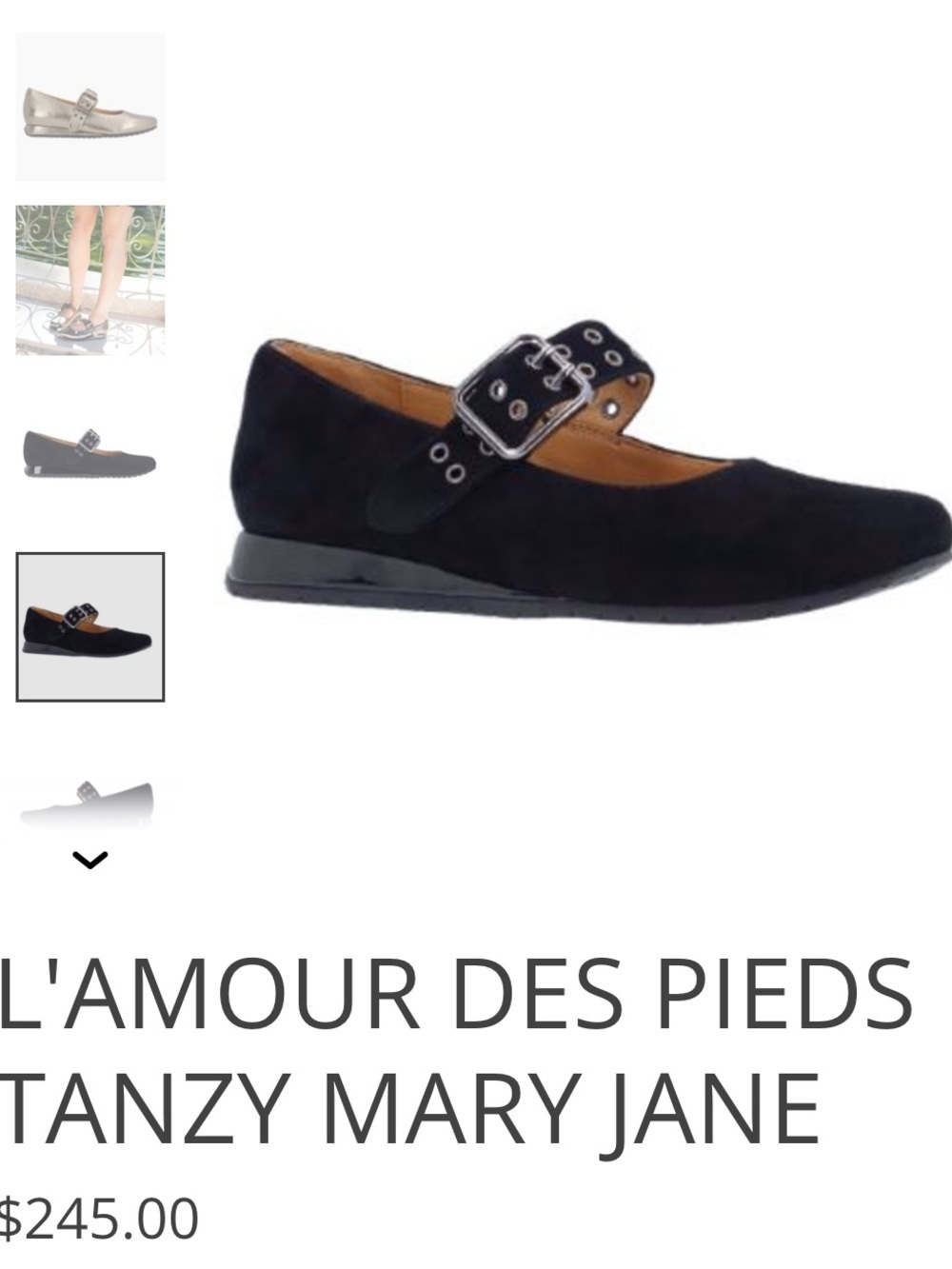 L'Amour Des Pieds Tanzy Mary Jane mini wedge pumps Size 7